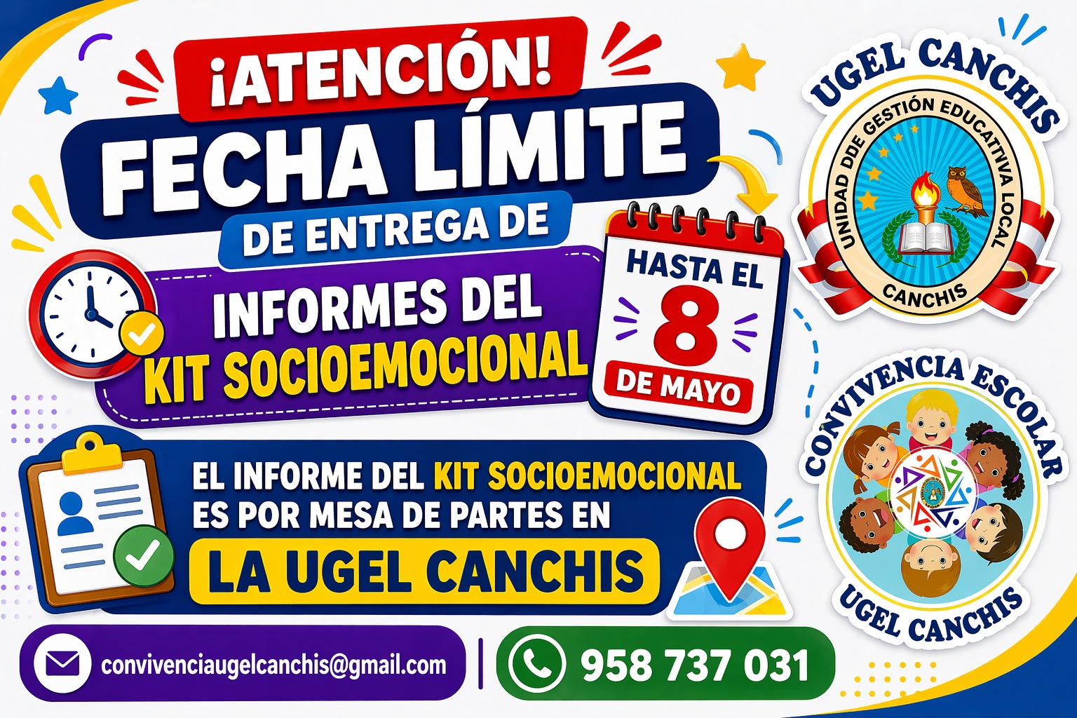ATENCIÓN DIRECTORES DE INSTITUCIONES EDUCATIVAS